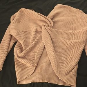 Pale Rose Twist Sweater